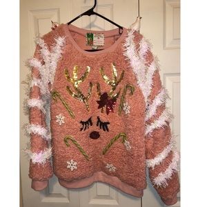 Pretty Ugly Christmas Sweater Size Large